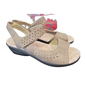 JBU by Jambu Grace Mary Jane Sandals Women's Size 8.5M Tan Vegan Comfort
